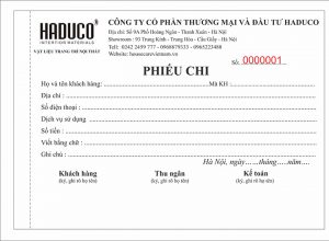 Công Ty in phiếu thu, chi giá rẻ tại Thuận An - Bình Dương ___ In Ấn Viết Hà